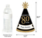 ~? Big Dot Of Happiness Adult 80th Birthday - Gold - Cone Bi 2