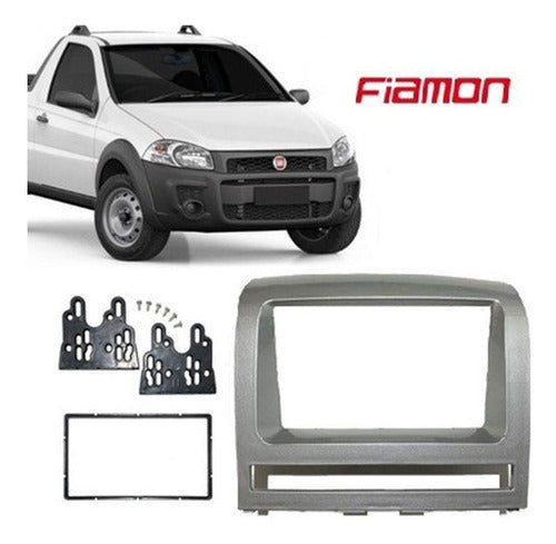 Fiamon 2 DIN Front Adapter Frame for Fiat Palio/Strada/Idea/Siena 3