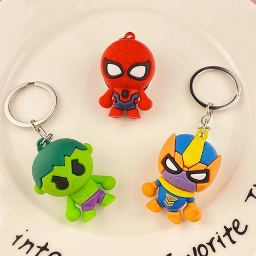 Generic Marvel 3D Rubber Keychain Pack of 3 3