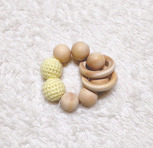 Micaela Crochet Wooden Crochet Rattle Bracelet Montessori Toy 1