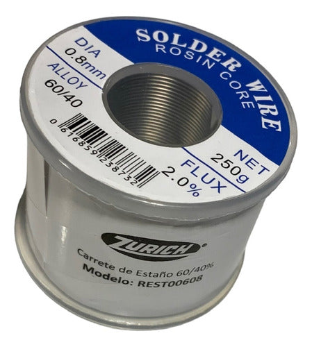 Zurich 250g Solder Wire - 60/40 - 0.8mm 1