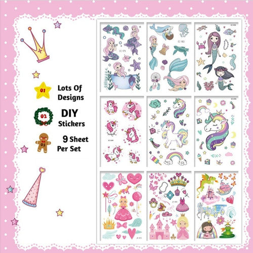 Temporary Tattoos: Unicorns, Mermaids, and Princesses 1