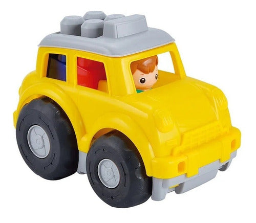 Happy Line Block Car with Figurine for Babies 18 Months and Up 0