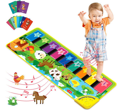 Educuties Piano Carpet For Babies With Animals And Educational Sounds 0