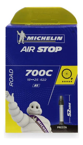 Michelin 700x18-25 Air Stop A1 Presta Valve 52mm - Ruta Fixie 700c 0