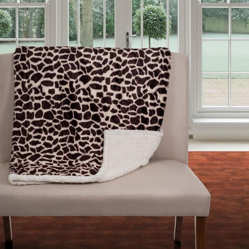 Lavish Home Giraffe Throw Blanket-fleece Sherpa 1