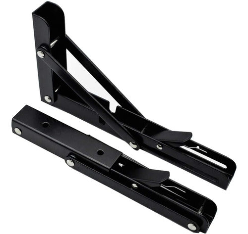 Pontec SA Foldable Rebatible Bracket 20cm Heavy-Duty Set of 2 5