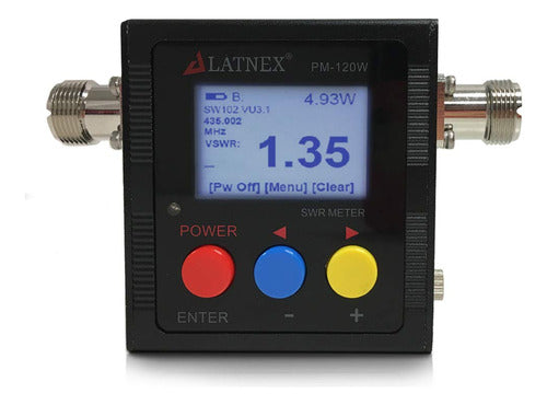 LATNEX Pm-120w Digital Vhf Uhf 125-525mhz Medidor Swr De Potencia Y 0