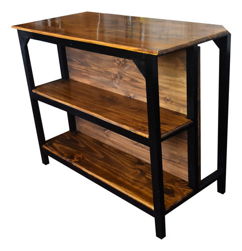 Kitchen Island Bar All-Wood Industrial Style 1