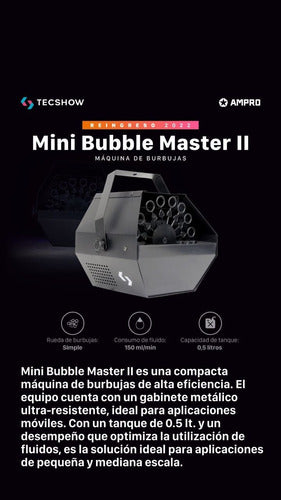Mini Bubble Machine Bubble Master by Tecshow 9