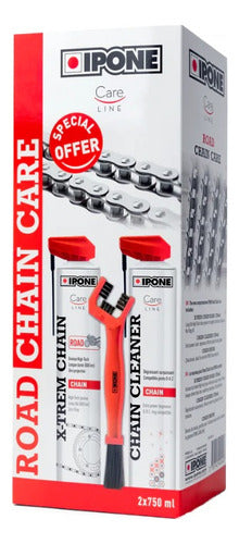 Ipone Chain Road Care Kit Maintenance de Cadena Para Moto 0