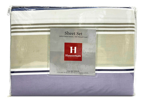 Luxurious 300 Thread Count 100% Cotton Queen Sheets Set - Various Models 37