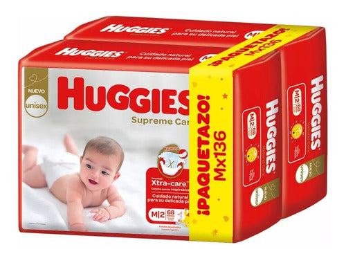 Huggies Supreme Care Diapers Size M X 136 - (Kiara) 0