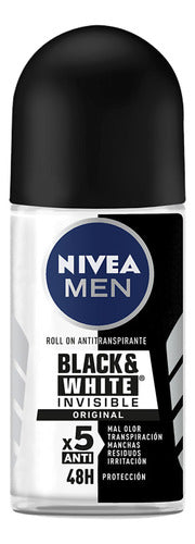 Nivea Men Black & White Antiperspirant Roll On Pack 1