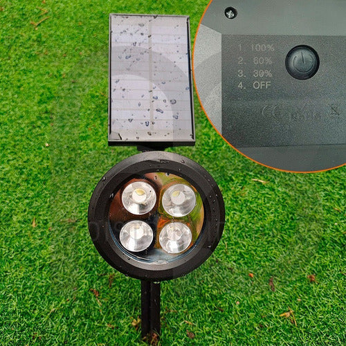 Etheos Farol Estaca Solar Led Lampara Recargable Luz Blanca Fria X1 1