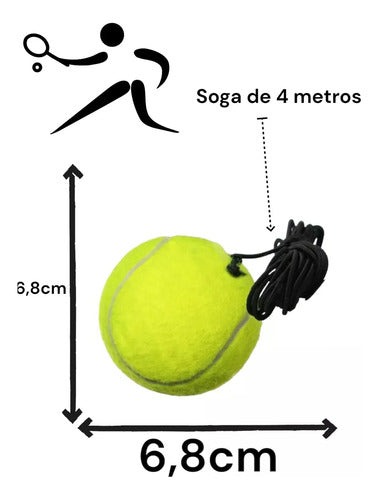 Faydi Kit Entrenamiento Tenis Solitario Pelota Con Soga Diversión 1