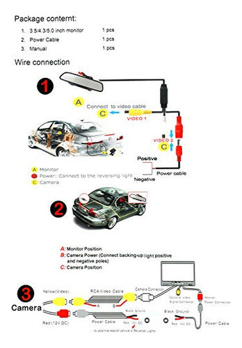 Weikailtd Backup Camera And Monitor Kit, 4.3  Car Vehicle Re 7