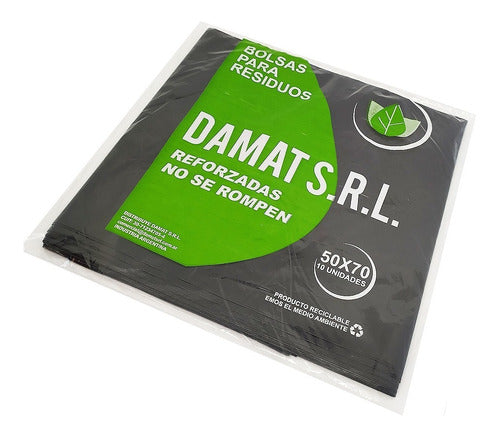Reinforced Waste Bags Damat 50x70 cm Pack of 10 Units 0