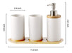 Jiweimo 4-Piece Ceramic Bathroom Accessory Set, I 2