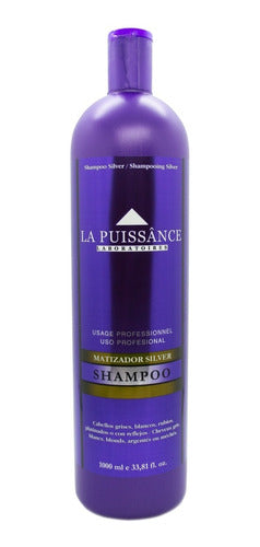 La Puissance Kit Silver Matizador Shampoo 1L Máscara Rubios 1