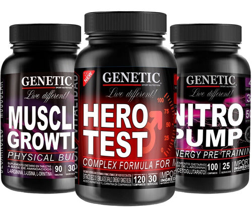 Genetic Pro Hormonal Eleva Testo Nitro Pump Growth Hero Test 0