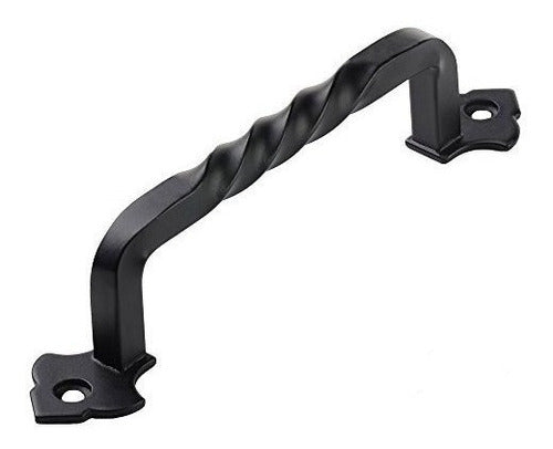 Lizavo Tp-128blk Rustic Matte Black Cabinet Pulls Twist Kitchen Cabinet Handles - 10 Pack 0