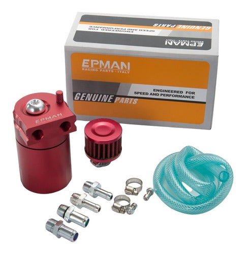 EPman Black Red Aluminum Oil Catch Can Recovery IRP 7