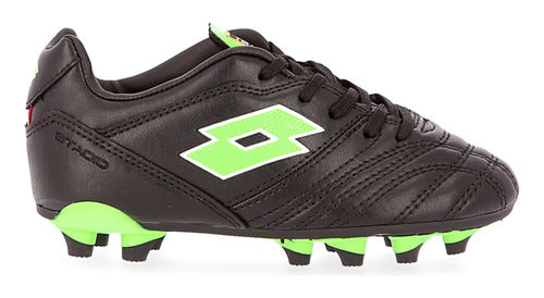 Lotto Football Boots Stadio FG Kids in Black and Green 0