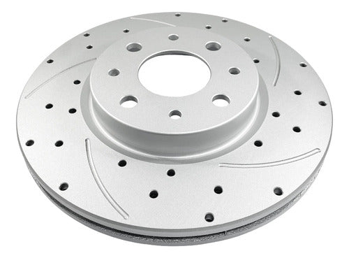 GR FRENOS Racing Brake Discs and Pads for Fiat Strada 1.4 Front 1