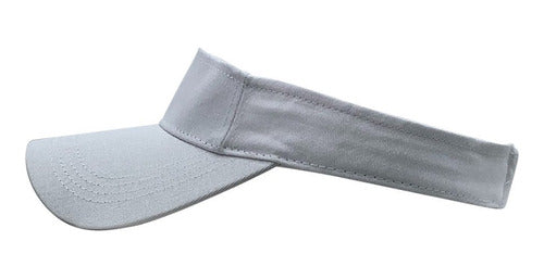 Premium Curved Plain Visor with Velcro Closure in Gabardine for Tennis and Running 17