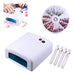 Pro Nail Dryer 36W LED UV Acrylic Curing Kit 0