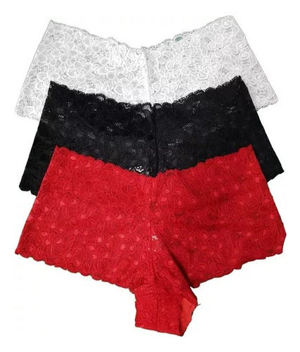 Dime Quien Eres Pack of 3 Lace Culottes Assorted Colors Art 101 Dqe 0