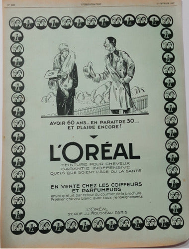 L'oréal 2 Laminas Antiguas 1927 Clipping Ro 096 0