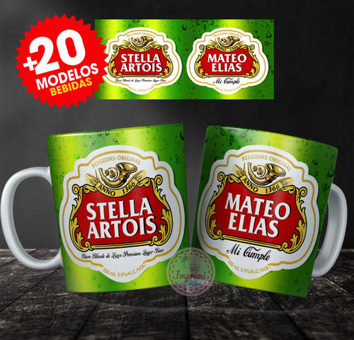 Sublimation Templates Beer Drinks Father's Day Mugs 2