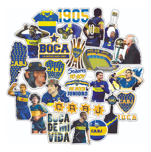 Pack Stickers Calcos Boca Juniors - Resistentes Al Agua 0