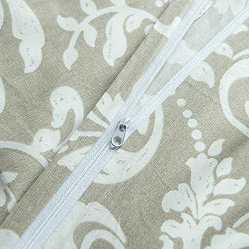 YuHeGuoJi Beige Floral Queen Duvet Cover 100% Cotton Khaki 2