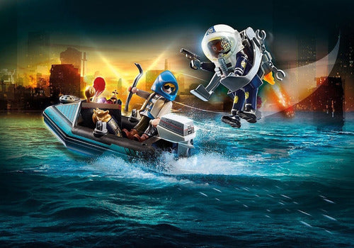 Playmobil® Police Jetpack and Canoe 70782 1