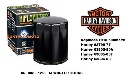 Hiflo Oil Filter Harley XL883/1200 Sportster - All 1