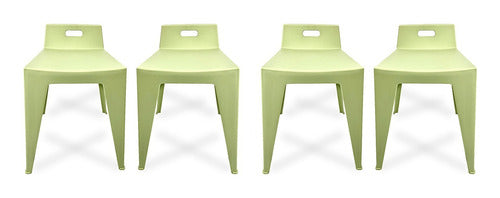 Set of 4 Modern Low Stools Norway Design for Kitchen 8