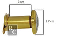 Mirilla Visor Óptico 200º Dorado Para Puertas De 3 A 5.3cm 3