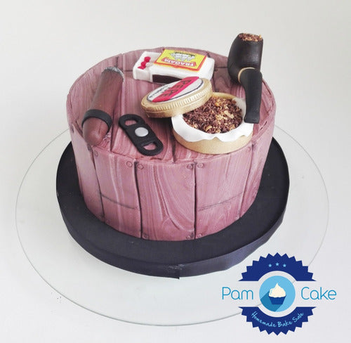 PamCakehouse Torta Artesanal 100 Años Habano Pipa Tabaco 0