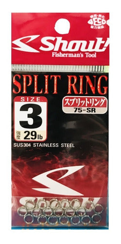 Sasame Shout Split Ring N° 3 - 29 Lb Made In Japan 0