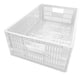 Reinforced Stackable White Plastic Basket 60x40x20 0