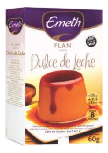 Emeth Flan Sabor Dulce De Leche 60gr X 6 Unidades 0