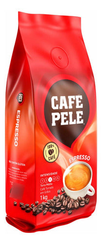 Sale! Cafe Pelé Espresso Whole Beans 1kg Gluten-Free Imp Brazil 0