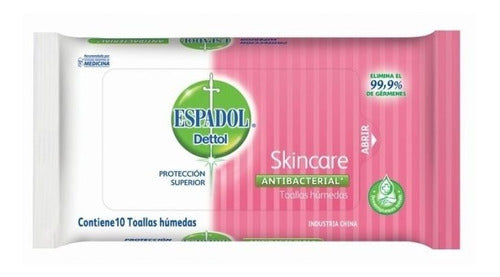 Espadol Dettol Skincare- Toallas Antibacteriales X 10 U 0