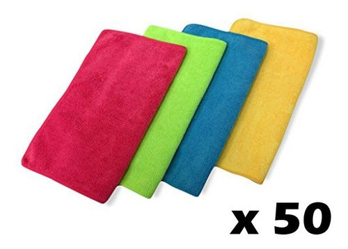 Laffitte Pack of 50 Microfiber Cloths 30x30 cm - Super Absorbent Quality 0