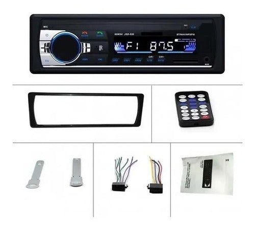 Radio Para Auto + Parlantes Bluetooth Control Sd Microfono 3