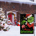 Decoracion Navideña Bandera Grinch Doble Cara 30x45 Cm 1