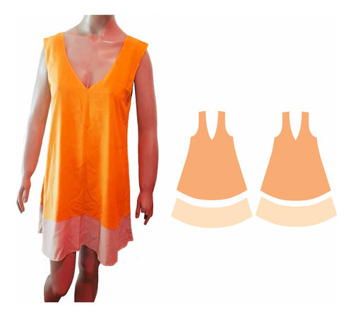 Printable Textile Pattern PDF A4 Woman's Dress 877 0
